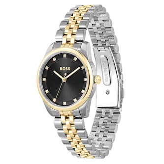 BOSS Graceful Precious 32mm Stainless Steel and Yellow Gold Tone Ladies Watch