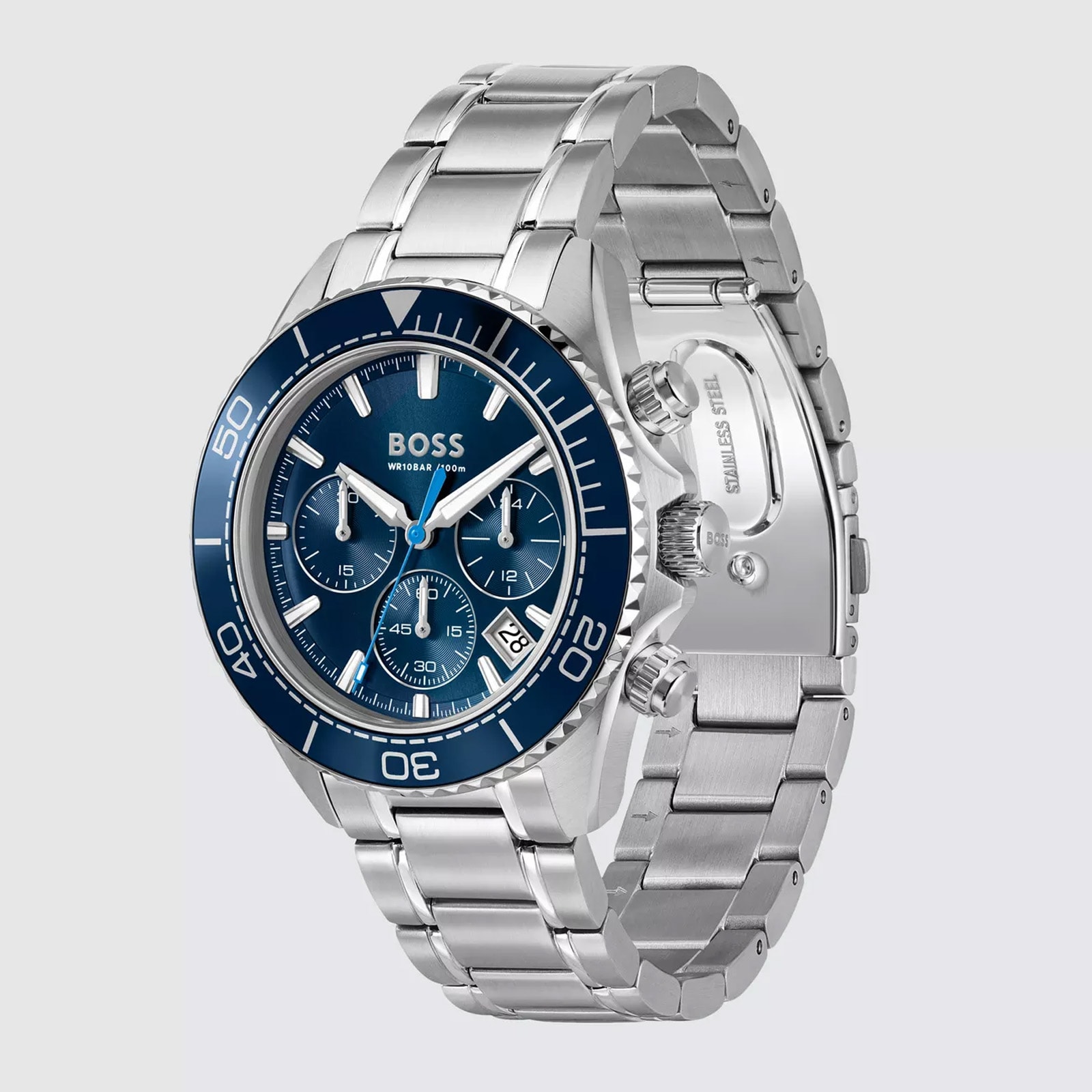 BOSS Sealiner Chronograph 44mm Mens Watch Blue
