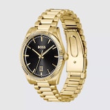 BOSS Cheswick 40mm Mens Watch Yellow Gold Tone Black