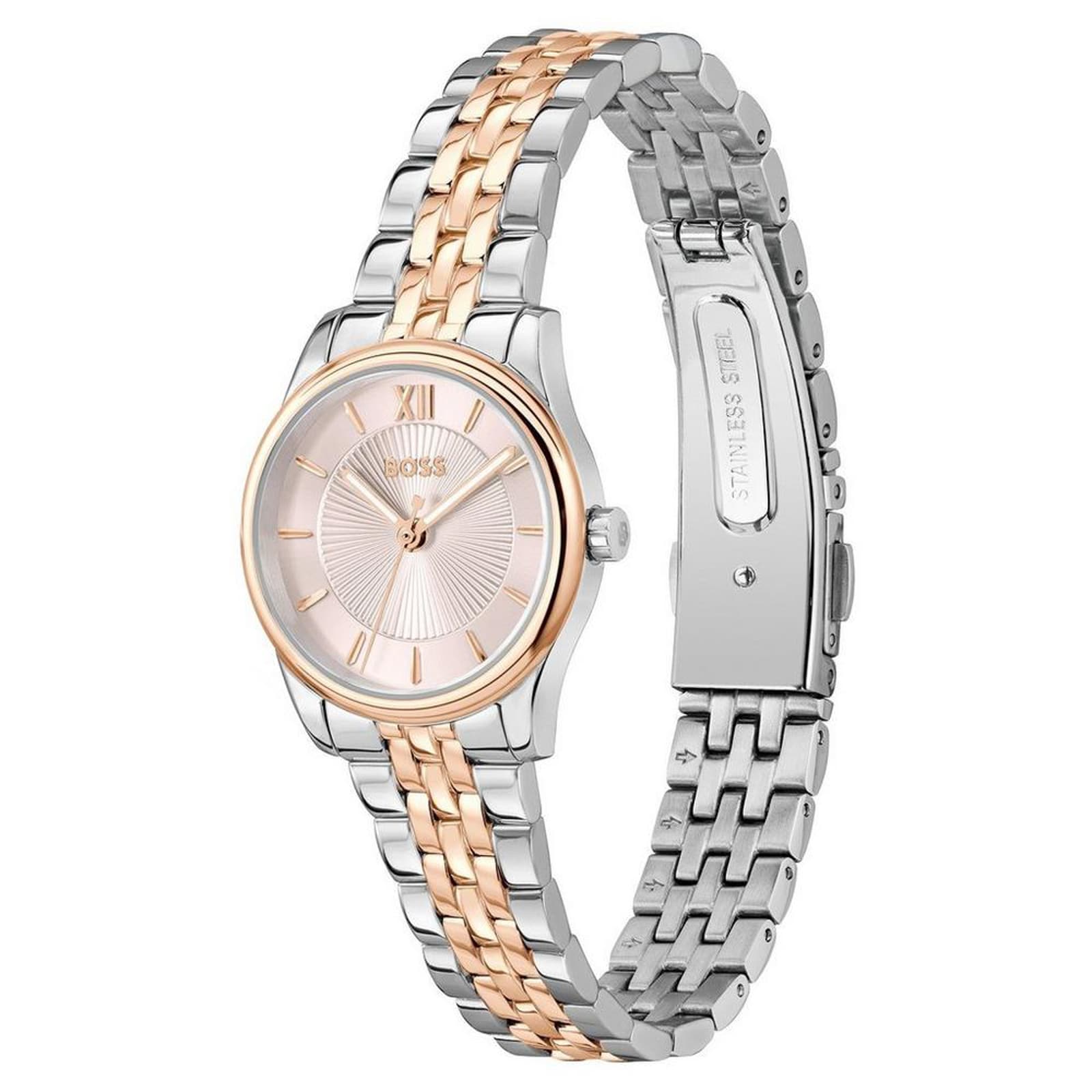 BOSS Graceful Mina 25mm Stainless Steel and Rose Gold Tone Ladies Watch BOSS Graceful Mina 25mm Stainless Steel and Rose Gold Tone Ladies Watch