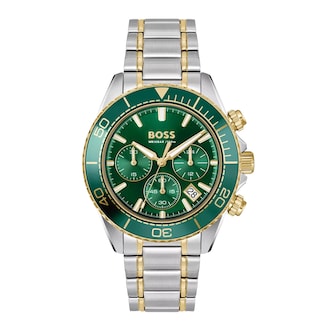 BOSS Sealiner Chronograph 44mm Mens Watch Green