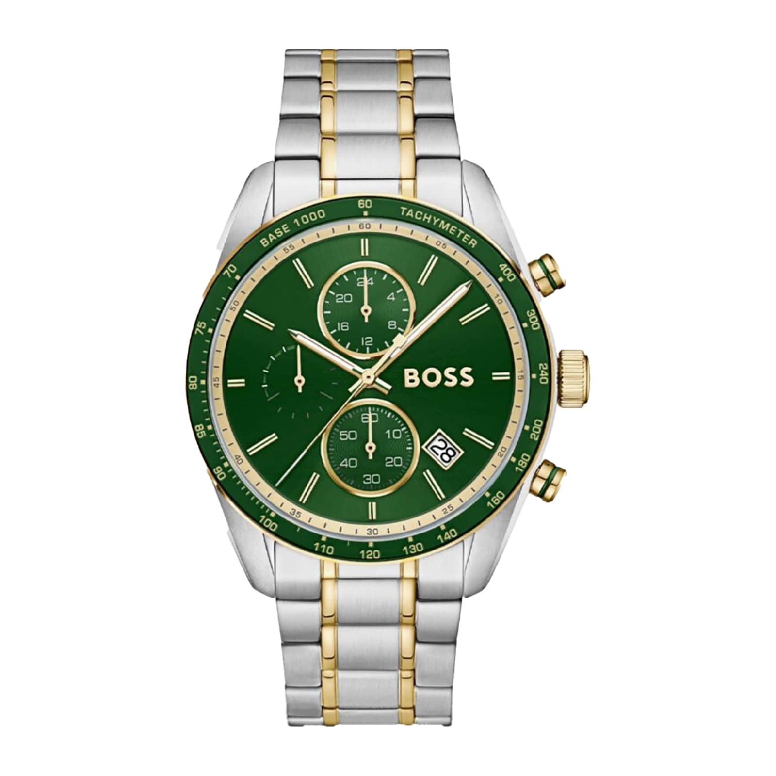 Grand Prix Chronograph 44.5mm Mens Watch Green Dial