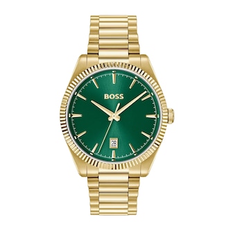 BOSS Langford 39mm Green Mens Watch