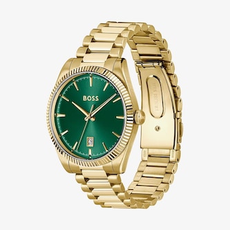 BOSS Langford 39mm Green Mens Watch