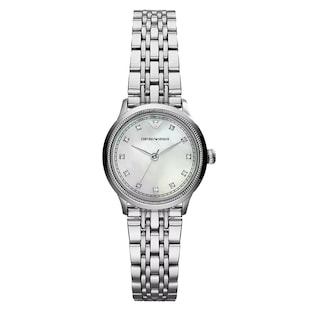 Emporio Armani Alpha Three-Hand Ladies Watch Steel