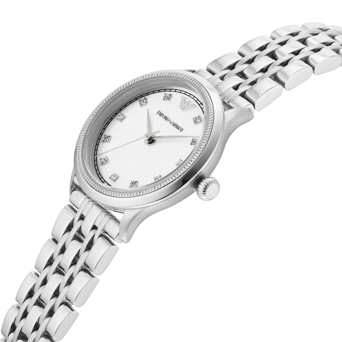 Emporio Armani Alpha Three-Hand Ladies Watch Steel
