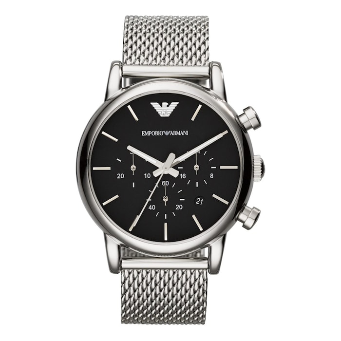 Emporio Armani Luigi Chronograph 41mm Mens Watch Black