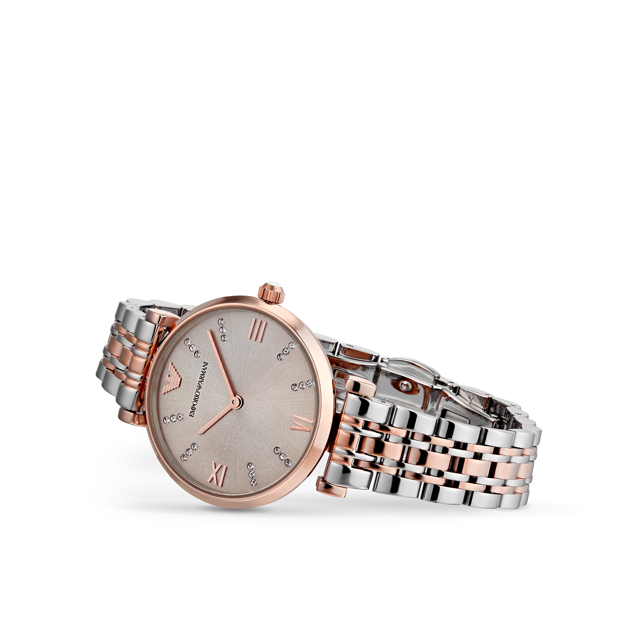Emporio Armani Rose Gold Tone Two Tone Ladies Watch Emporio Armani Rose Gold Tone Two Tone Ladies Watch