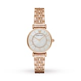 Emporio Armani T-Bar Rose Gold Tone Bracelet Ladies Watch
