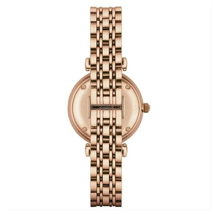 Emporio Armani T-Bar Rose Gold Tone Bracelet Ladies Watch