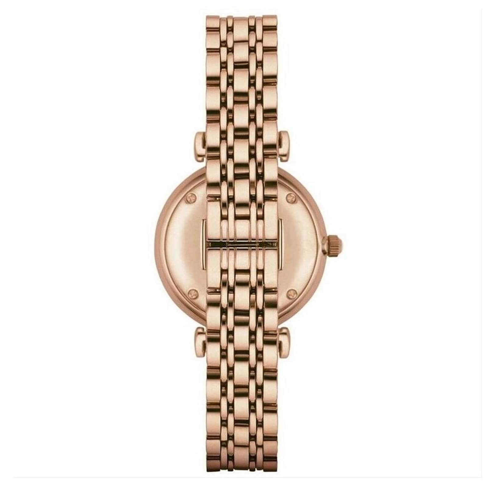 Emporio Armani T-Bar Rose Gold Tone Bracelet Ladies Watch
