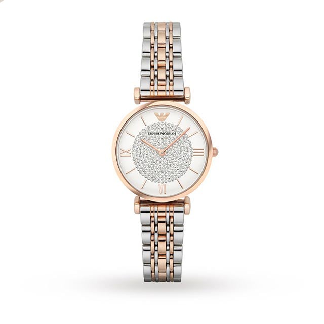 armani ladies watch diamonds