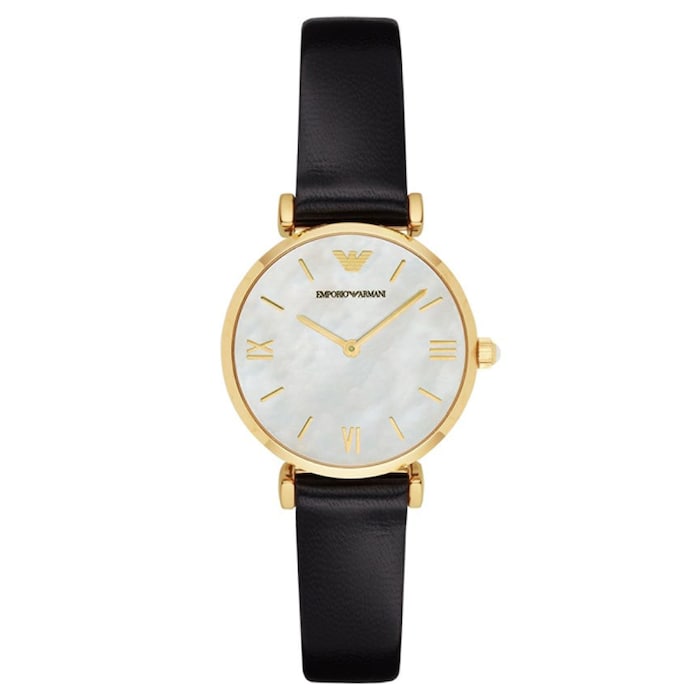Emporio Armani Gianni T-Bar Black Strap 32mm Ladies Watch
