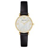 Emporio Armani Gianni T-Bar Black Strap 32mm Ladies Watch