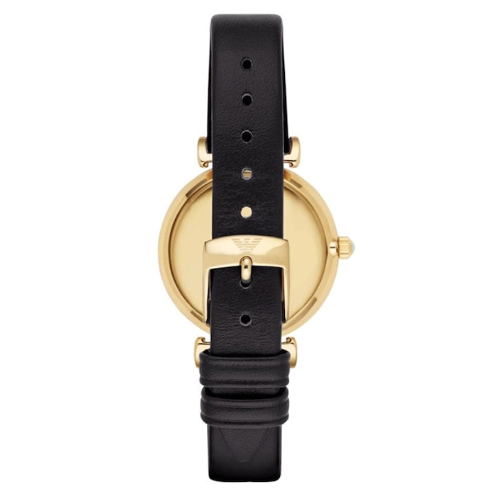 Emporio Armani Gianni T-Bar Black Strap 32mm Ladies Watch