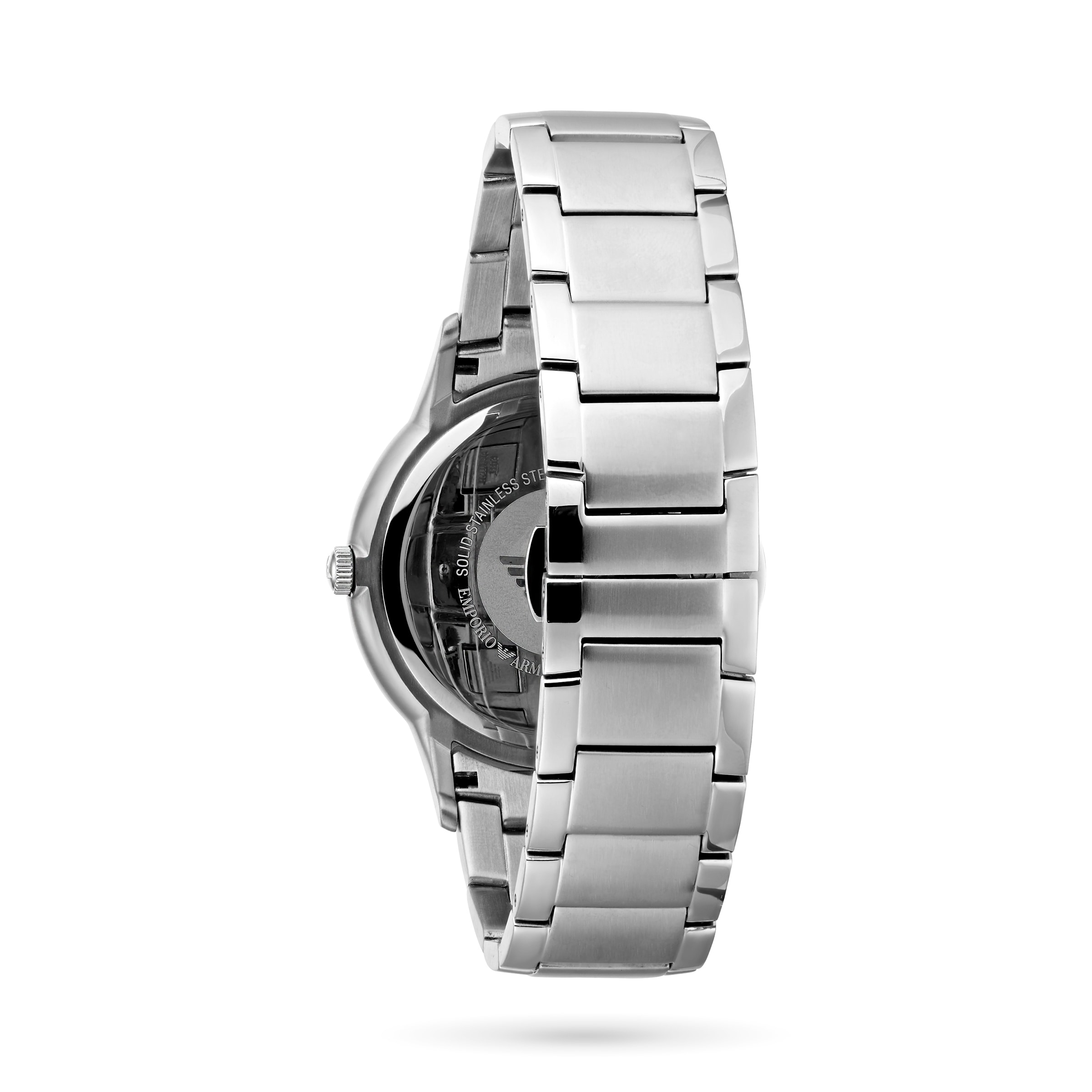 Emporio armani quartz store stainless steel back