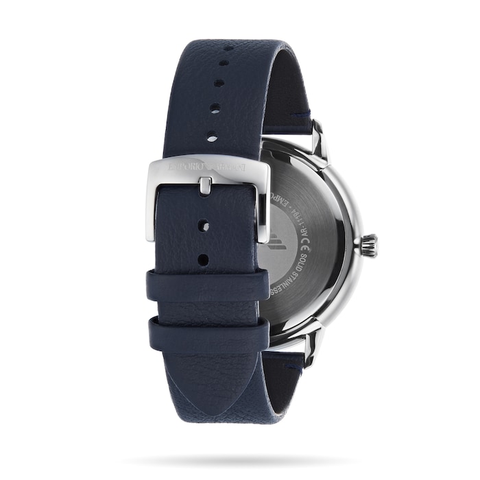Emporio Armani Men's Black Leather Watch