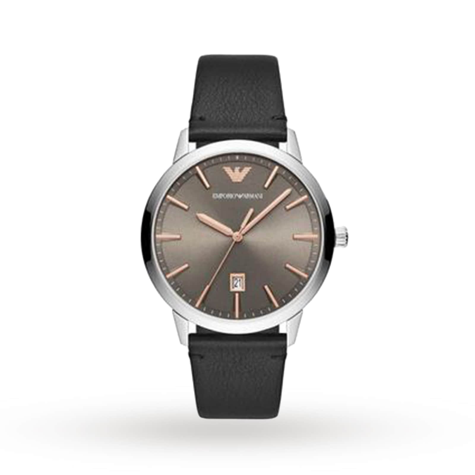 Black Leather Gents Watch
