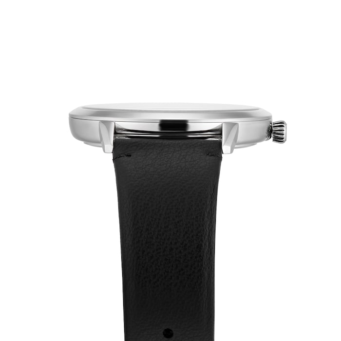 Emporio Armani Black Leather Gents Watch