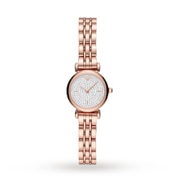 17871383 - T-Bar Rose Gold Tone and White Dial Ladies Watch