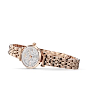 Emporio Armani T-Bar Rose Gold Tone and White Dial Ladies Watch