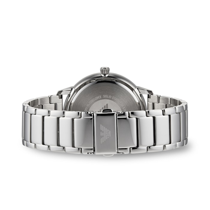 Emporio Armani Men's Date Stainless Steel Bracelet Strap Watch, Silver/Blue  AR11311 | Goldsmiths