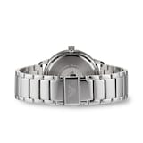 Emporio Armani Men's Date Stainless Steel Bracelet Strap Watch, Silver/Blue