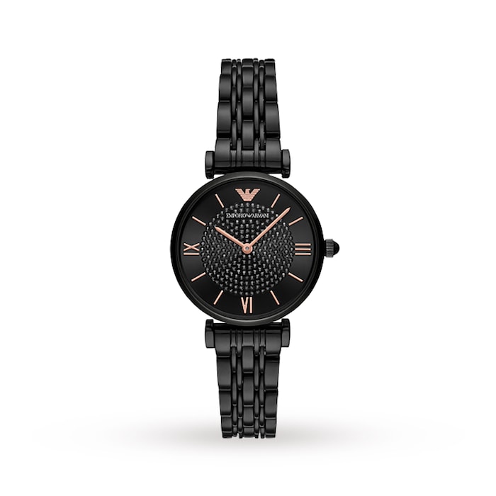 Emporio Armani T-Bar Black Ladies Watch