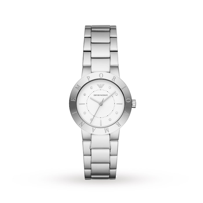 Emporio Armani Greta Silver Tone Ladies Watch AR11250 | Goldsmiths