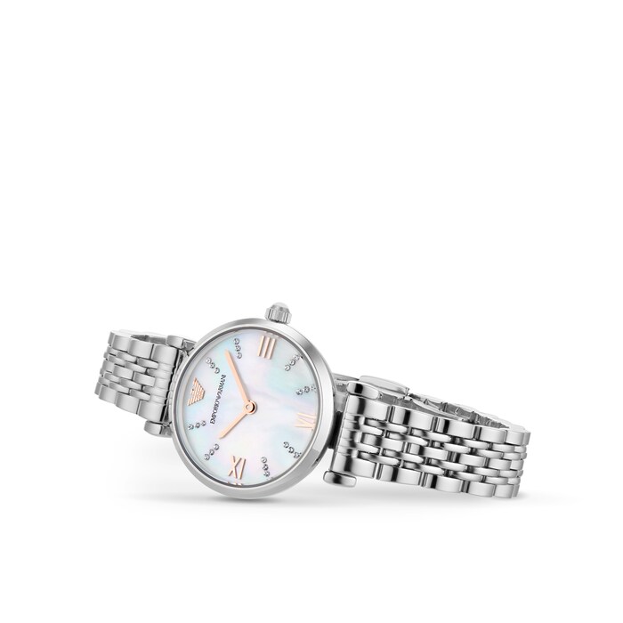 Emporio Armani T-Bar Stainless Steel Bracelet Ladies Watch