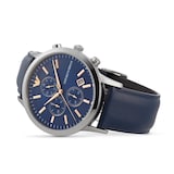 Emporio Armani Blue Leather Gents Watch