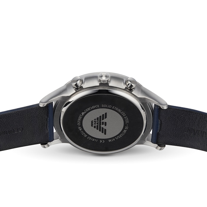 Emporio Armani Blue Leather Gents Watch