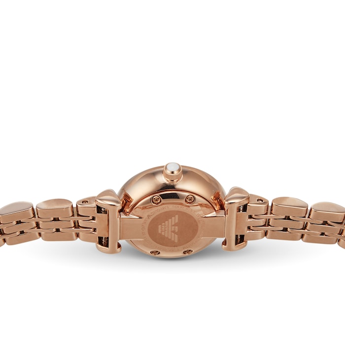 Emporio Armani T-Bar Rose Gold and Mother Of Pearl Tone Ladies Watch