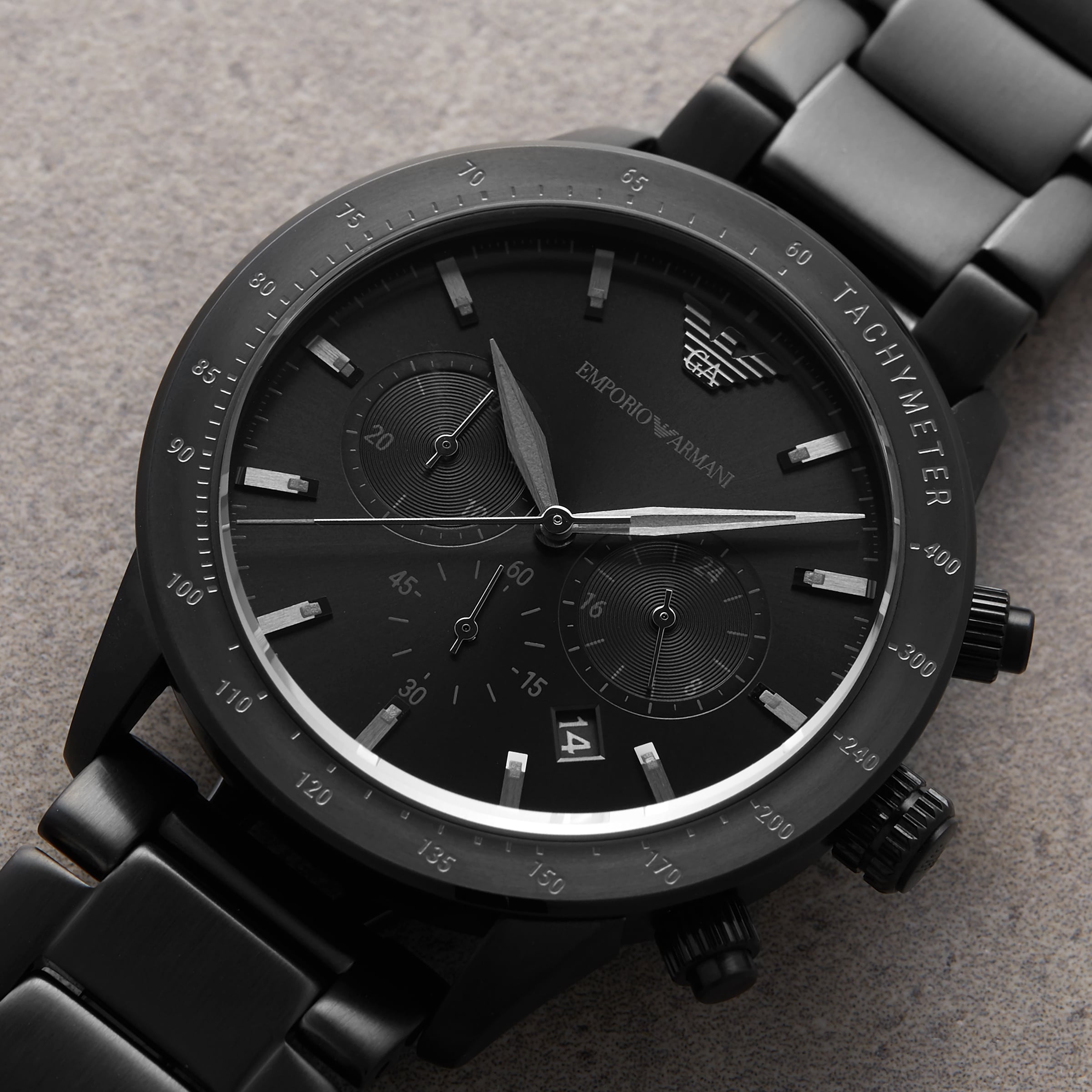 Emporio Armani Black Gents Watch AR11242 | Goldsmiths