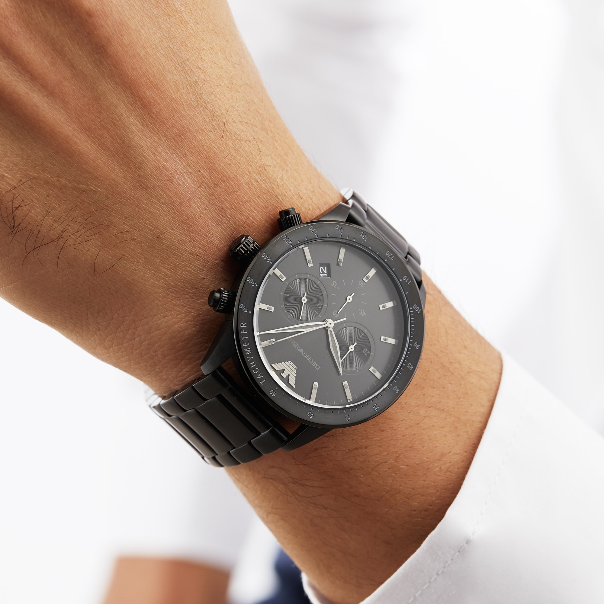 Emporio armani deals black smartwatch