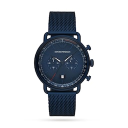 17871431 - 43mm Mens Blue Mesh Watch