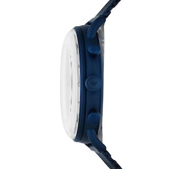 Emporio Armani 43mm Mens Blue Mesh Watch