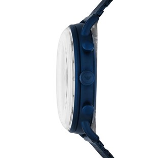 Emporio Armani 43mm Mens Blue Mesh Watch