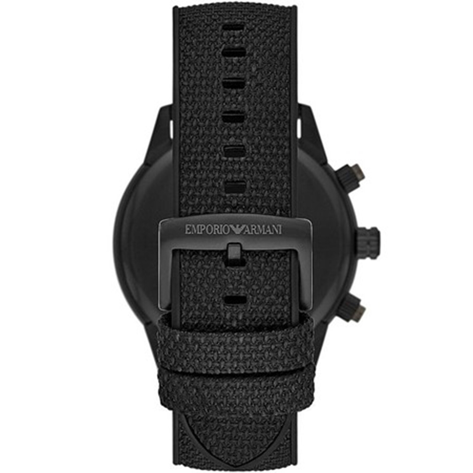 Emporio armani men's ion outlet plated black bracelet watch