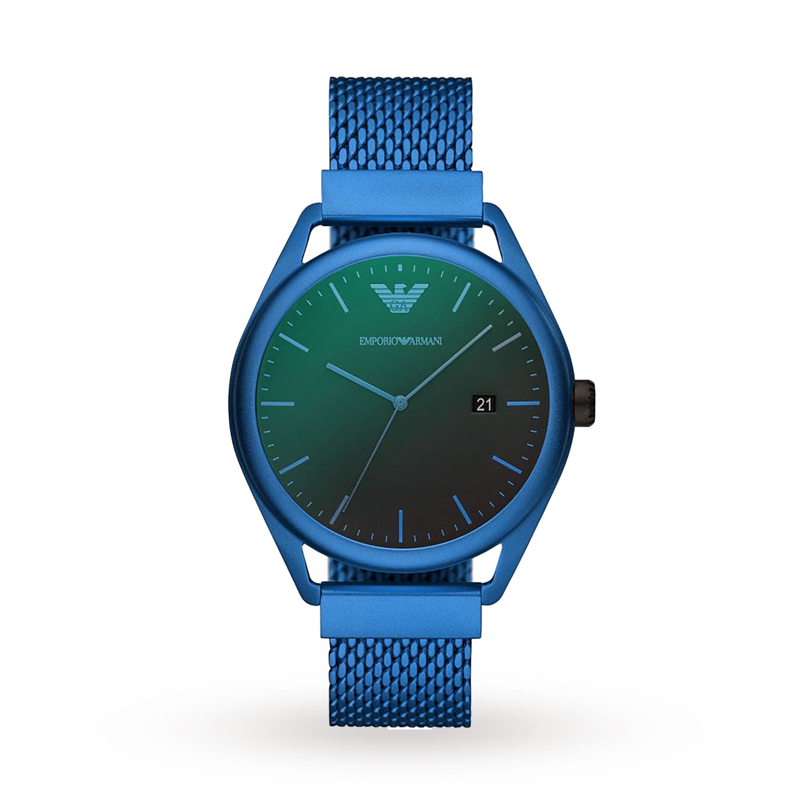 Emporio Armani Mens Blue Mesh Watch AR11328 Goldsmiths