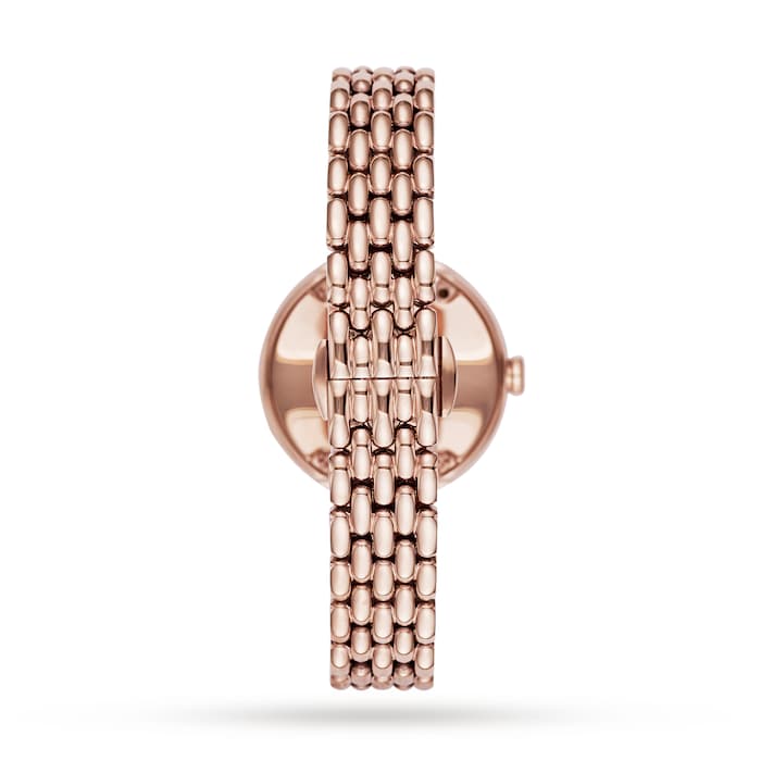 Emporio Armani Ladies Crystal Bracelet Strap Watch, Rose Gold/Mother of Pearl