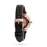 Emporio Armani T-Bar Ladies Black Leather Watch