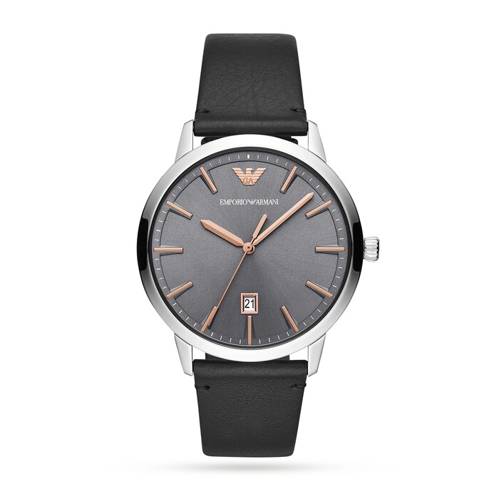 Emporio Armani 43mm Mens Leather Watch