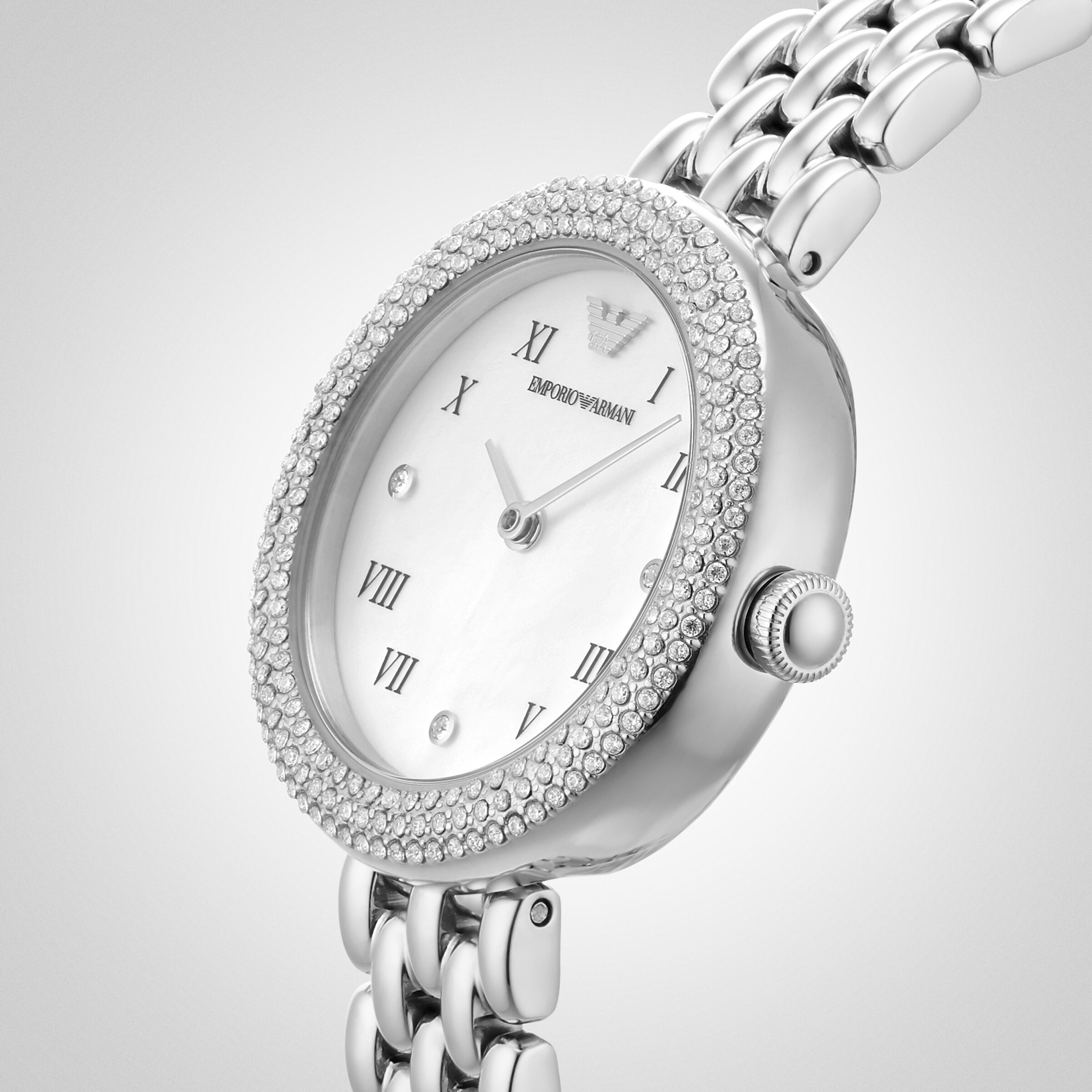 Armani ladies watch deals diamonds