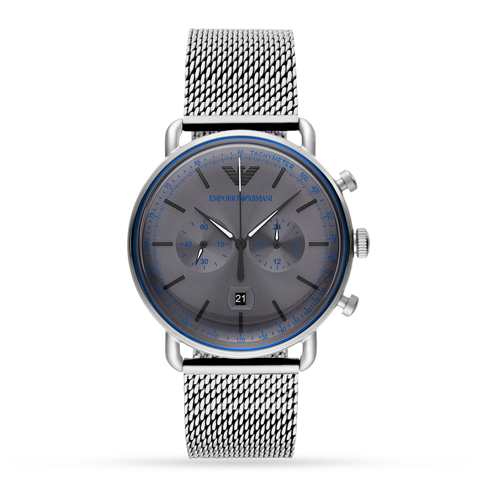 Emporio Armani Mens Stainless Steel Mesh Watch AR11383 Goldsmiths