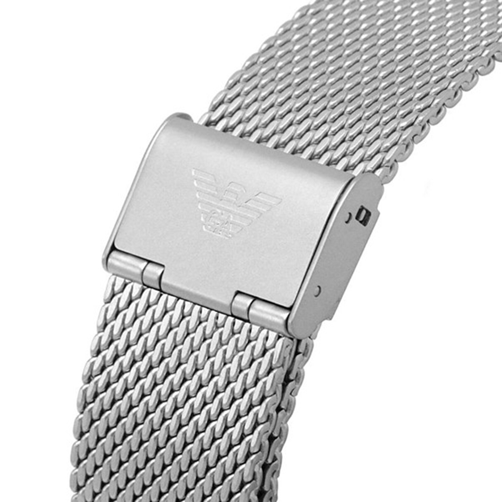 Armani black outlet mesh watch