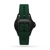 Emporio Armani Three-Hand Date 42mm Silicone Watch Green