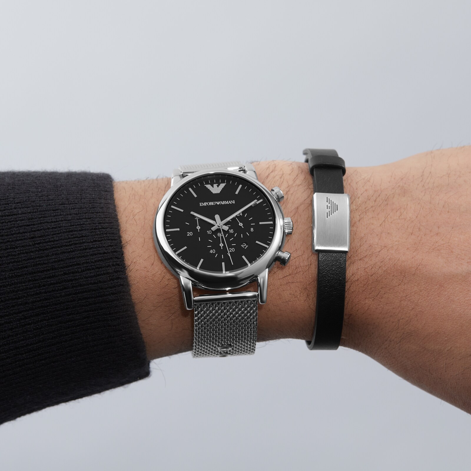 Emporio Armani Luigi 42.5mm Mens Watch and Bracelet Gift Set AR80062SET