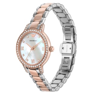 Emporio Armani Ladies Cleo Mother of Pearl Steel Watch 32mm