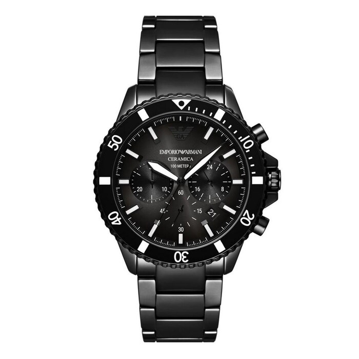 Emporio Armani Diver Mens Watch 43mm Black